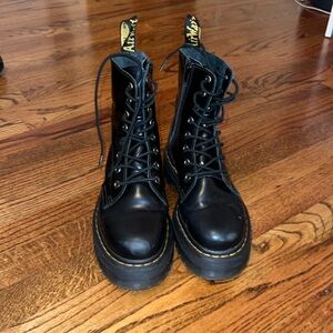 Dr. Martens Black Leather Platform Boots
